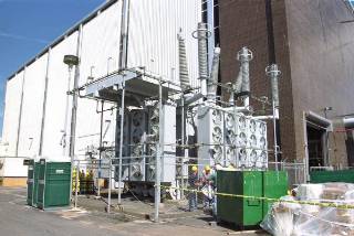 Power transformer installation before dismantlement