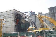 Demolition of the waste disposal building